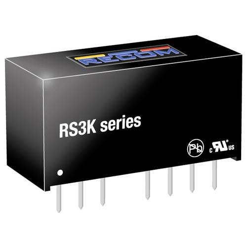 Thumbnail - RECOM RS3K-2409SZ/H3 DC/DC-Wandler, Print 24 V 9 V 0.33 A 3 W Anzahl Ausgänge: 1 x Inhalt 1 St.