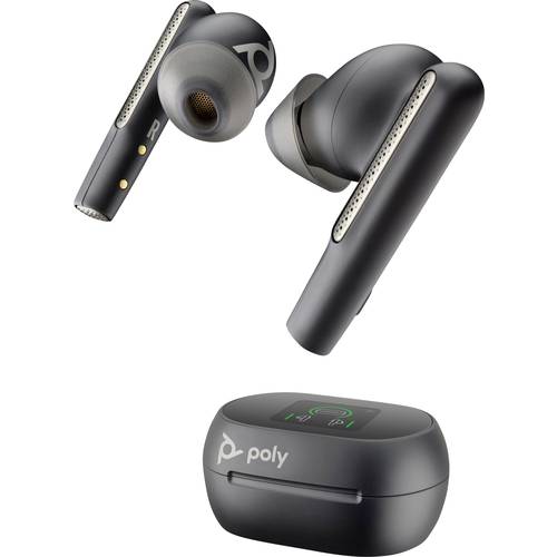HP Poly Voyager Free 60+ In Ear Headset Bluetooth® Stereo Schwarz Noise Cancelling Headset, Induktion, Ladecase, Mikrofo...