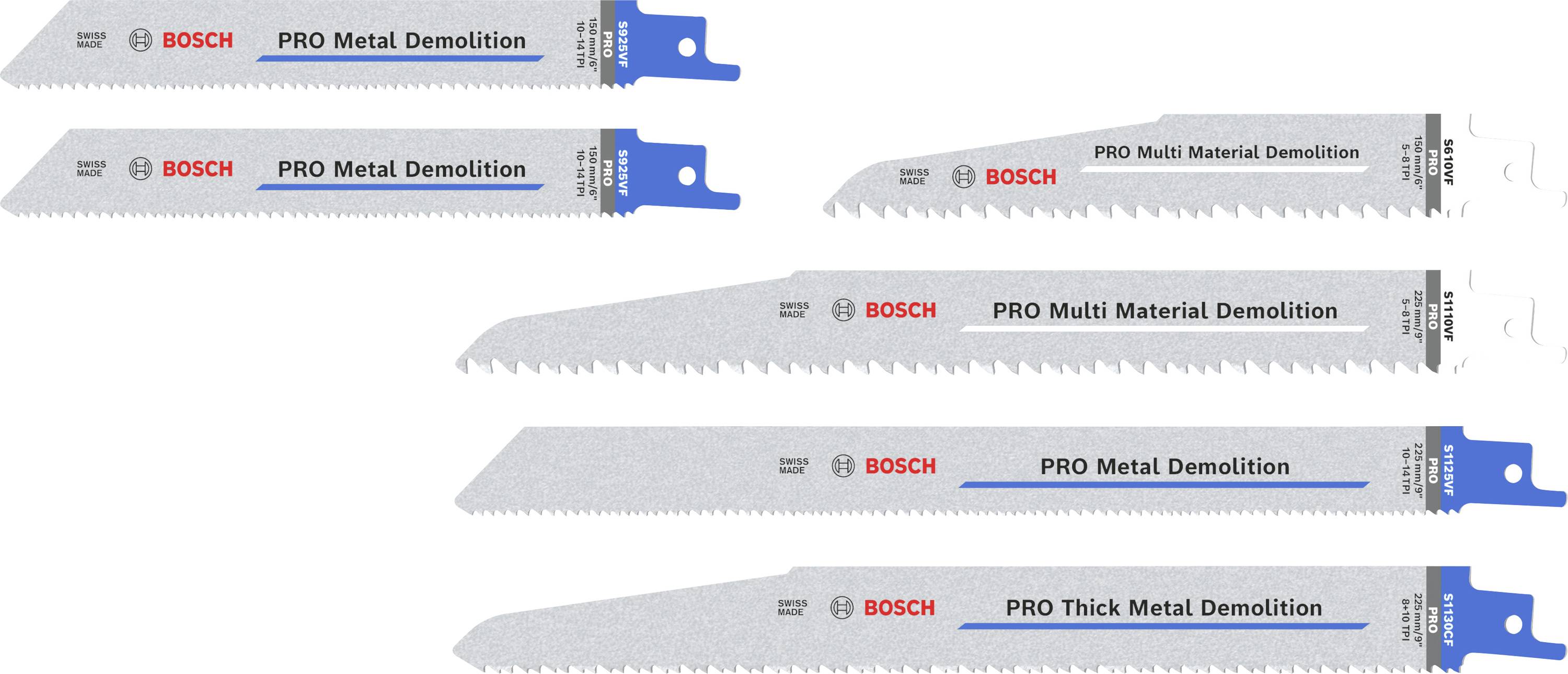PRO Demolition Blade Set, 6-tlg. Bosch Accessories 2607011820