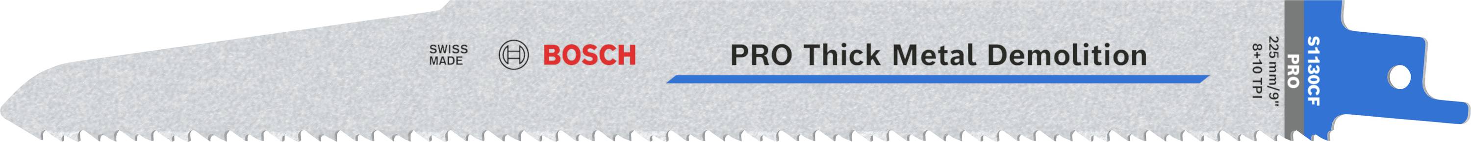 Bosch Accessories 2608659003 PRO Thick Metal Demolition S1130CF Blatt, 1,6 x 22 x 225 mm, 100-tlg. 100 St.