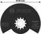'Dreieckiges Bosch-Sägeblatt mit Ø 85 mm, Starlock-Aufnahme, geeignet für Holz und Metall, schwarz, Swiss Made.'