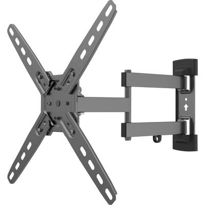 TV-Wandhalterung mit schwenkbarem Arm, geeignet für flache Bildschirme. Robust, aus Metall, zur flexiblen Positionierung des Fernsehers.