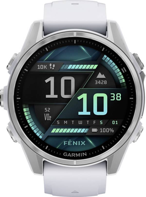 Garmin fenix 8 43mm Smartwatch Stein-Weiß