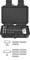 Schwarze Kunststoffbox mit 30 CR2016/CR2025/CR2032 Knopfzellen, 6 CR2320/CR2325/CR2330/CR2354/CR2412/CR2430/CR2450 gespeichert.