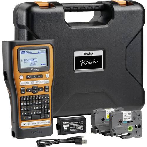 Brother P-Touch PT-E560BTVP Beschriftungsgerät Geeignet für Schriftband: TZe, HSe 3.5 mm, 6 mm, 9 mm, 12 mm, 18 mm, 24 m...