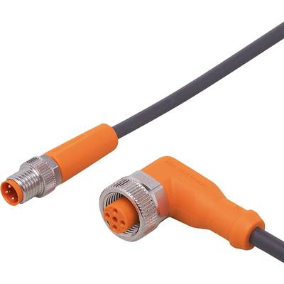 Ein orangefarbener elektronischer Kabelstecker mit Metallverbindung. Geeignet für industrielle oder technische Anwendungen.