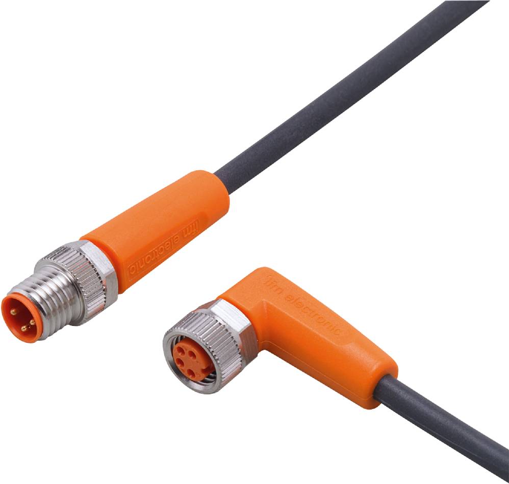 ifm Electronic EVC261 Verbindungsleitung Stecker, gerade, Buchse, gewinkelt 0.6 m Polzahl Sensoren: 3, 4 1 St.