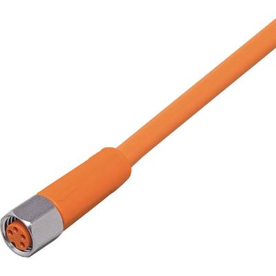 Oranges Kabel mit Steckverbinder an einem Ende, geeignet zur Verbindung in elektronischen oder mechanischen Geräten.
