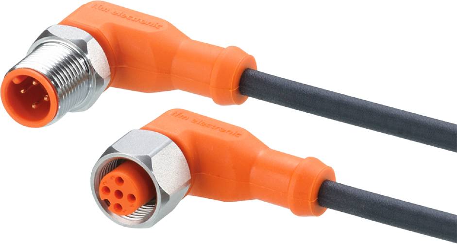 ifm Electronic EVM091 Verbindungsleitung Stecker, gewinkelt, Buchse, gewinkelt 2 m Polzahl Sensoren: 4, 5 1 St.