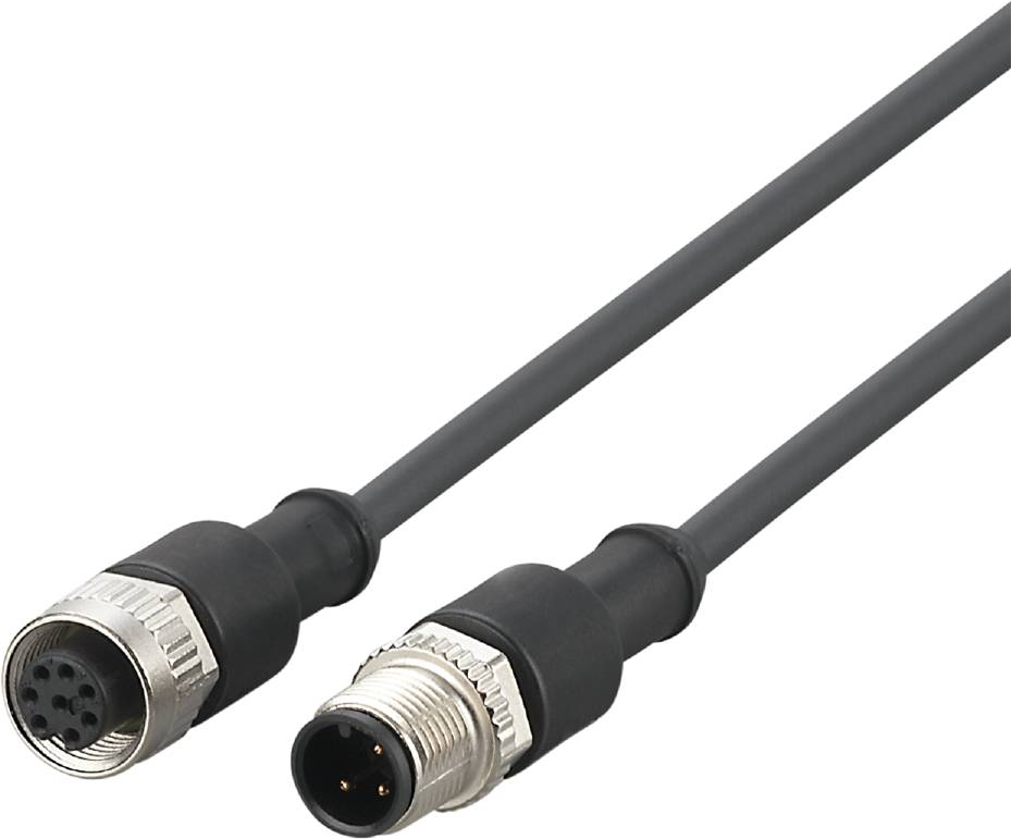 ifm Electronic E12572 Verbindungsleitung Stecker, gerade, Buchse, gerade 1 m Polzahl Sensoren: 4, 8 1 St.