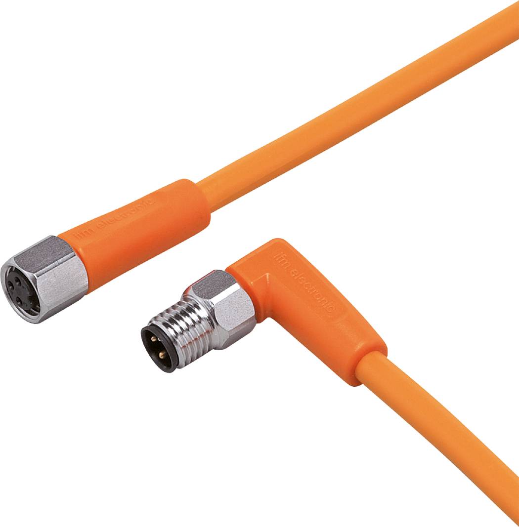 ifm Electronic EVT163 Verbindungsleitung Stecker, gewinkelt, Buchse, gerade 2 m Polzahl Sensoren: 3, 3 1 St.