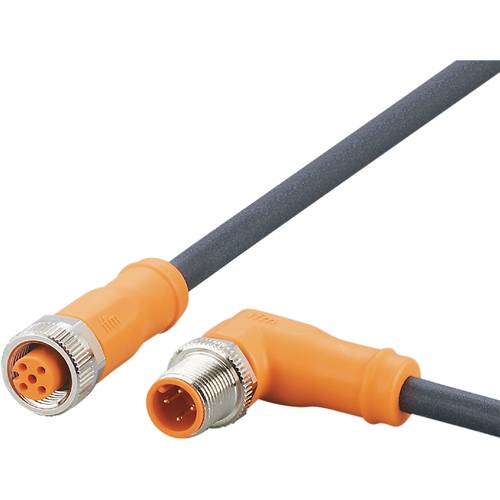 Thumbnail - ifm Electronic EVC735 Verbindungsleitung Stecker, gewinkelt, Buchse, gerade 10 m Polzahl Sensoren: 4, 5 1 St.