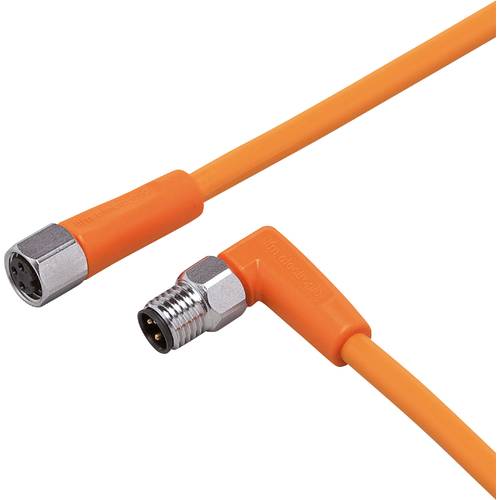 Thumbnail - ifm Electronic EVT164 Verbindungsleitung Stecker, gewinkelt, Buchse, gerade 5 m Polzahl Sensoren: 3, 3 1 St.