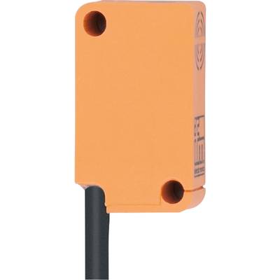Ein orangefarbener Sensor mit schwarzem Anschluss unten. Rechts sind technische Angaben klein sichtbar.