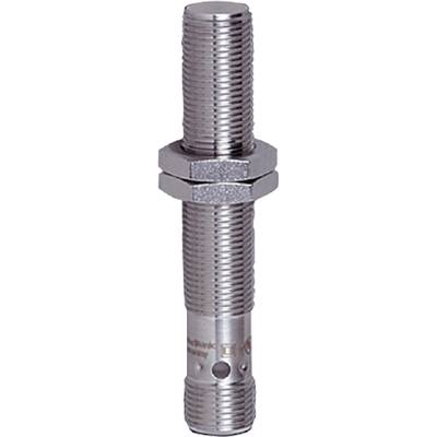 Eine silberne, metallene Schraube mit Gewinde und zwei Sechskantmuttern oben.