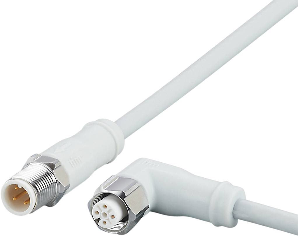 ifm Electronic EVF503 Verbindungsleitung Stecker, gerade, Buchse, gewinkelt 20 m Polzahl Sensoren: 4, 5 1 St.