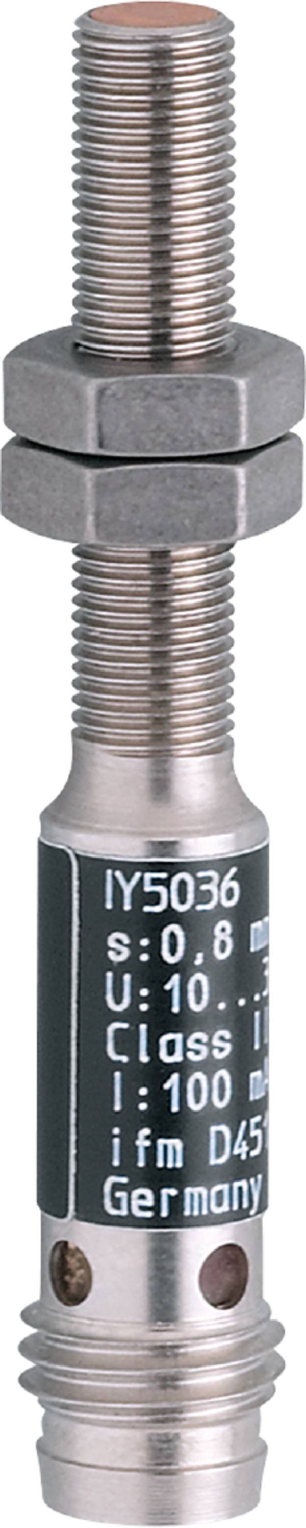 ifm Electronic Sensor Induktiv IY5036 IY5036 M5 bündig PNP (Ø x L) 5 mm x 45 mm