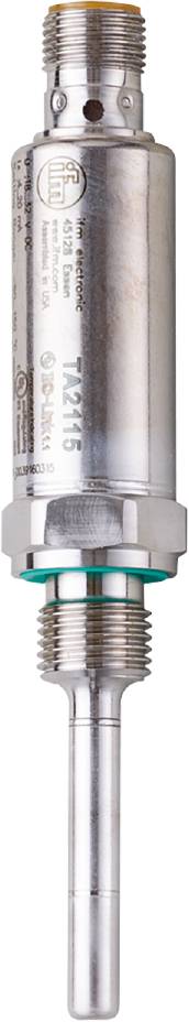 Industrieller Drucksensor mit Metallgehäuse und beschrifteten Seriennummern, verwendet zur Messung von Druck in Anlagen.