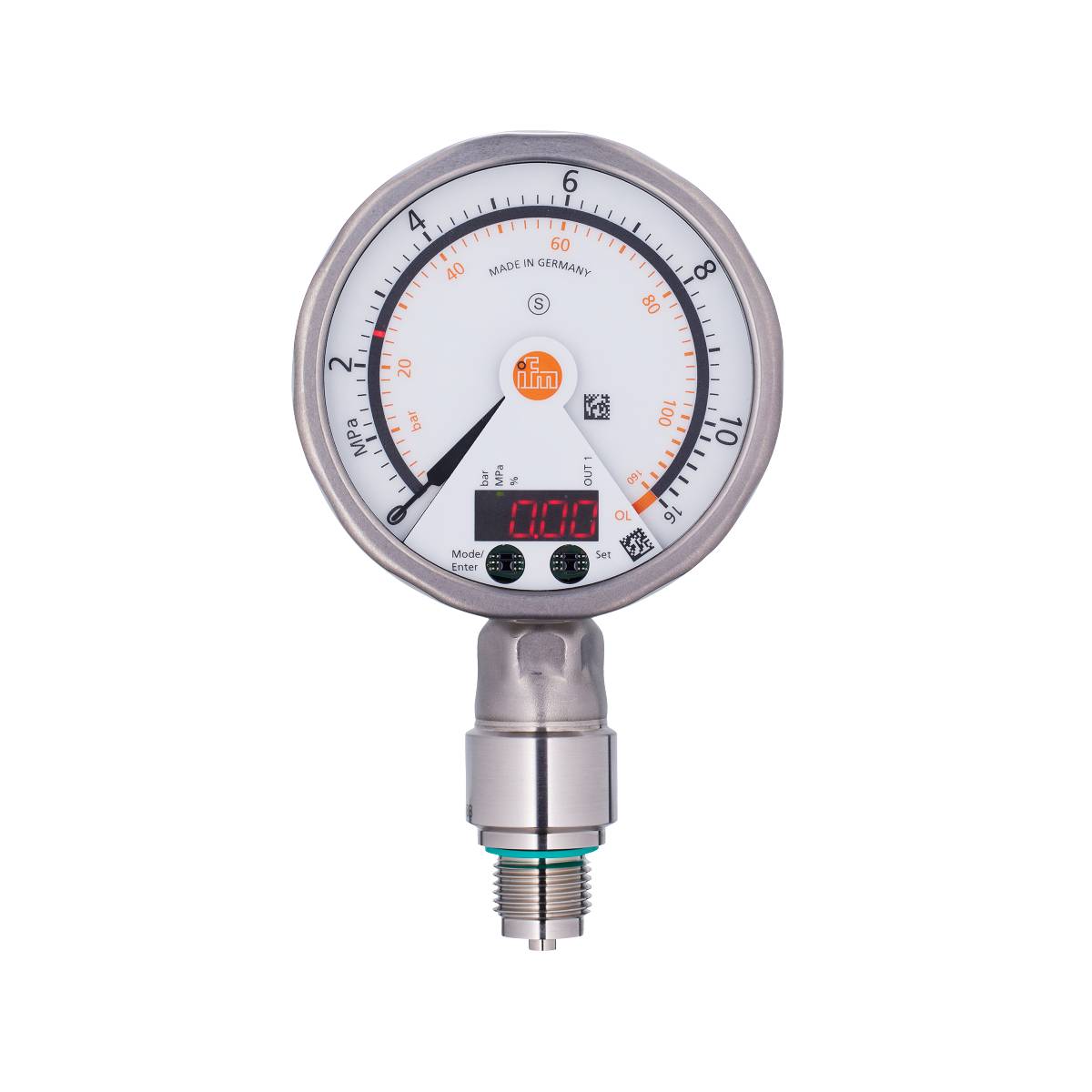 ifm Electronic Drucksensor 1 St. PG2432 0 MPa bis 10 MPa M12 1 Öffner, 1 Schließer, Analog