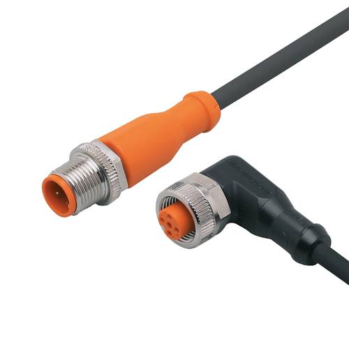 Thumbnail - ifm Electronic EVC098 Verbindungsleitung Stecker, gerade, Buchse, gewinkelt 6 m Polzahl Sensoren: 4, 5 1 St.