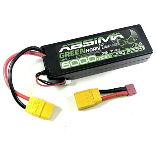 Absima Modellbau-Akkupack (LiPo) 7.4 V 6000 mAh Zellen-Zahl: 2 50 C Stick XT90