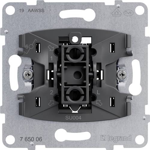 Legrand 1 Stück Einsatz Wechselschalter, Unterputz Seano Metall, Schwarz 765006 1 St.