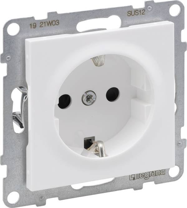 Legrand  Einsatz Schutzkontakt-Steckdose, Unterputzdose Seano Ultra-Weiß 765120 1 St.