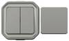 Legrand Komplett Aufputz, Wechselschalter, Taster Plexo Grau 069719L 1 St.