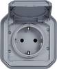 Legrand Komplett Aufputz, Schutzkontakt-Steckdose Plexo Grau 069730L 1 St.