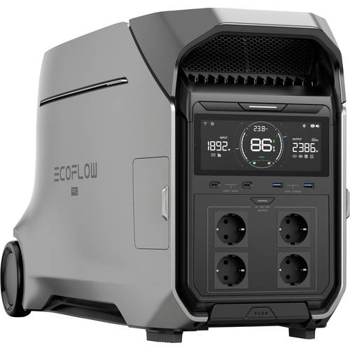 ECOFLOW Delta Pro 3 Powerstation LiFe Schwarz, Grau mit Laderegler