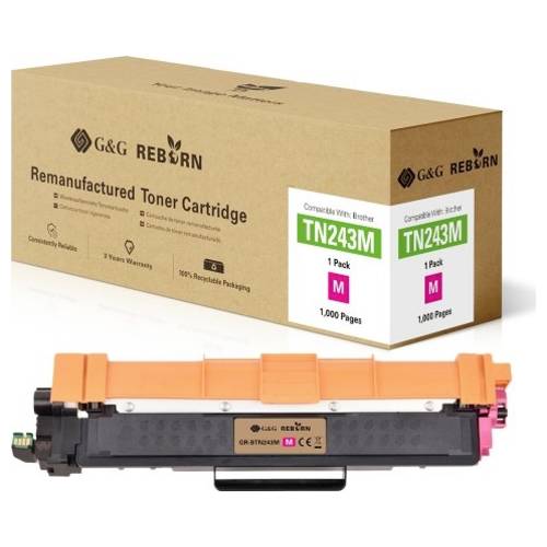 G&G Toner ersetzt Brother TN-243M Kompatibel Magenta 1000 Seiten Reborn remanufactured 21182