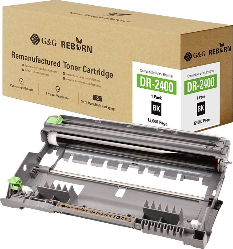 G&G Trommel ersetzt Brother DR-2400 Kompatibel Color 12000 Seiten Reborn remanufactured 21193
