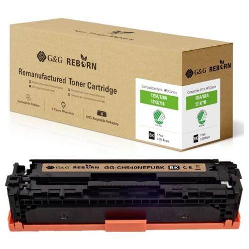 G&G Toner ersetzt Canon, HP 125A, 128A, 131X, 716K, 731K Kompatibel Schwarz 2200 Seiten Reborn remanufactured 21201