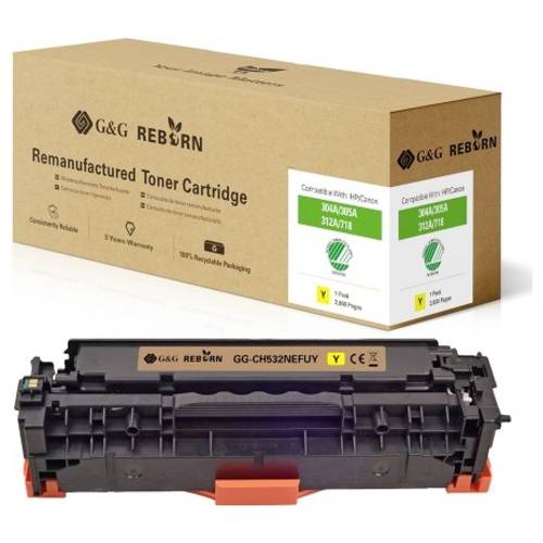 G&G Toner ersetzt Atos, Canon, HP, Wincor Nixdorf 304A, 305A, 312A, 718Y Kompatibel Gelb 2800 Seiten Reborn remanufactur...