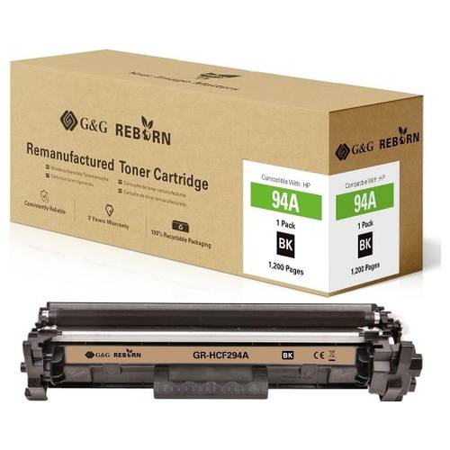 Thumbnail - G&G Toner ersetzt HP 94A Kompatibel Schwarz 1200 Seiten Reborn remanufactured 21244