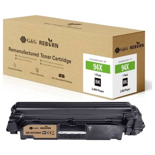 Thumbnail - G&G Toner ersetzt HP 94X Kompatibel Schwarz 2800 Seiten Reborn remanufactured 21245