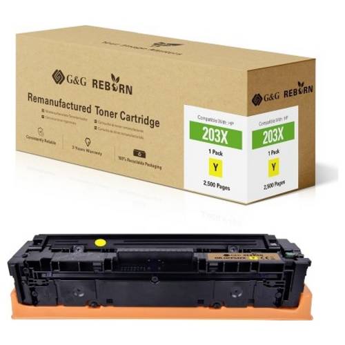 Thumbnail - G&G Toner ersetzt HP 203X Kompatibel Gelb 2500 Seiten Reborn remanufactured 21267