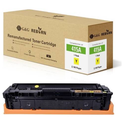 G&G Toner ersetzt HP 415A Kompatibel Gelb 2100 Seiten Reborn remanufactured 21271