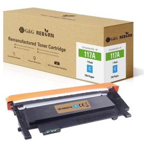 G&G Toner ersetzt HP 117A Kompatibel Cyan 700 Seiten Reborn remanufactured 21278