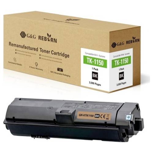 G&G Toner ersetzt Kyocera TK-1150 Kompatibel Schwarz 3000 Seiten Reborn remanufactured 21293