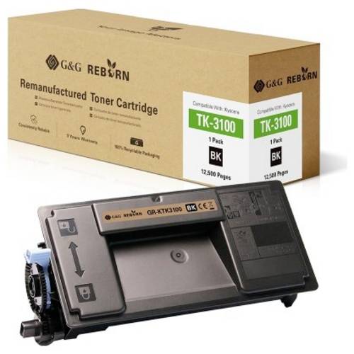 G&G Toner ersetzt Kyocera TK-3100 Kompatibel Schwarz 12500 Seiten Reborn remanufactured 21294