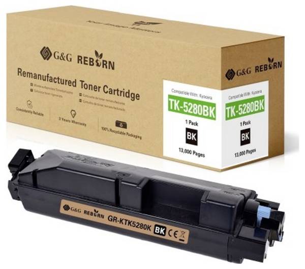 G&G Toner ersetzt Kyocera TK-5280 Kompatibel  Schwarz 13000 Seiten Reborn remanufactured 21296
