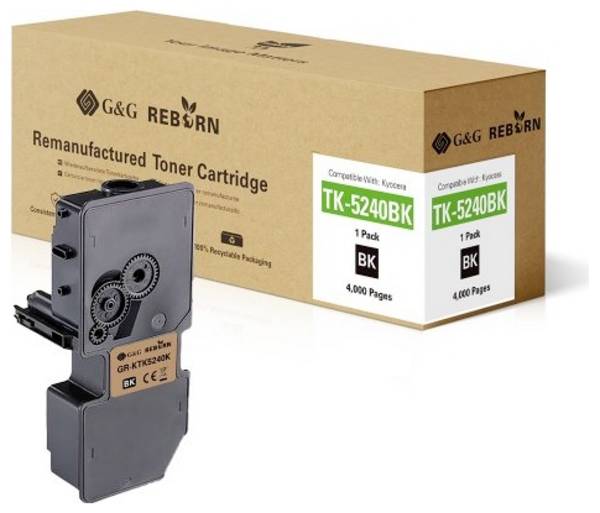 G&G Toner ersetzt Kyocera TK-5240K Kompatibel  Schwarz 4000 Seiten Reborn remanufactured 21304