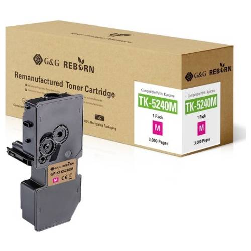 G&G Toner ersetzt Kyocera TK-5240M Kompatibel Magenta 3000 Seiten Reborn remanufactured 21306