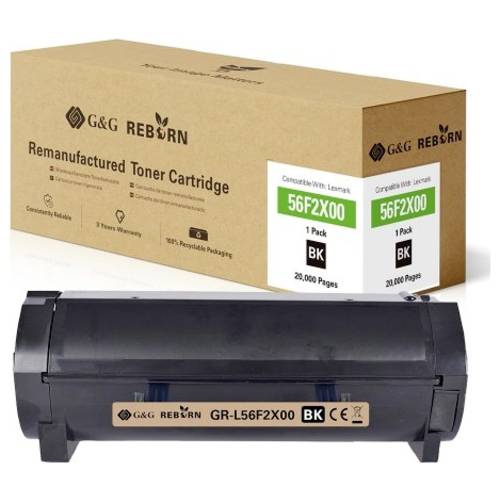 G&G Toner ersetzt Lexmark 56F2U00 Kompatibel Schwarz 20000 Seiten Reborn remanufactured 21314