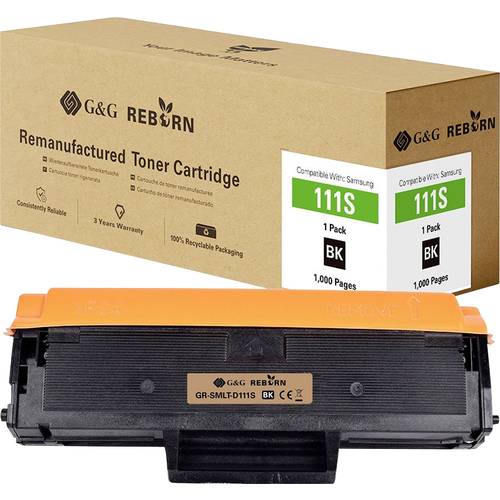 G&G Toner ersetzt Samsung MLT-D111S, SU810A Kompatibel Schwarz 1000 Seiten Reborn remanufactured 21324