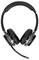 Schwarze Over-Ear-Kopfhörer mit eingebautem Mikrofon. Ideal für Telefonkonferenzen und Online-Kommunikation.