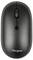 Schwarze kabellose Computermaus von Targus, Ansicht von oben, mit einem Scrollrad und einem schlichten, minimalistischen Design.