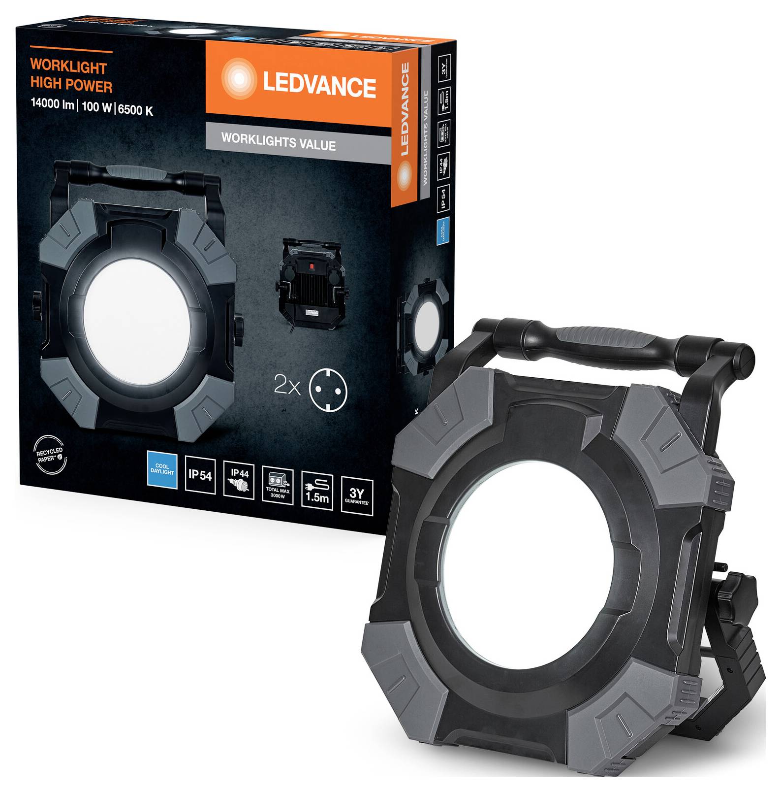 Ledvance Arbeitsleuchte 865 LED W #4099854282904 30000 h, 100 W, 12000 lm, 6500 K, 92 mm, 368 mm-1