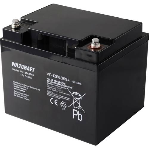 VOLTCRAFT VC-12668694 VC-16623020 Bleiakku 12 V 45 Ah Blei-Vlies (AGM) (B x H x T) 197.5 x 170 x 165.5 mm Wartungsfrei, ...